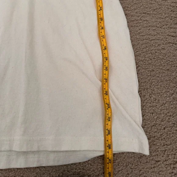 Tracksmith Cream Tee with Navy Logo - Picture 2 of 4